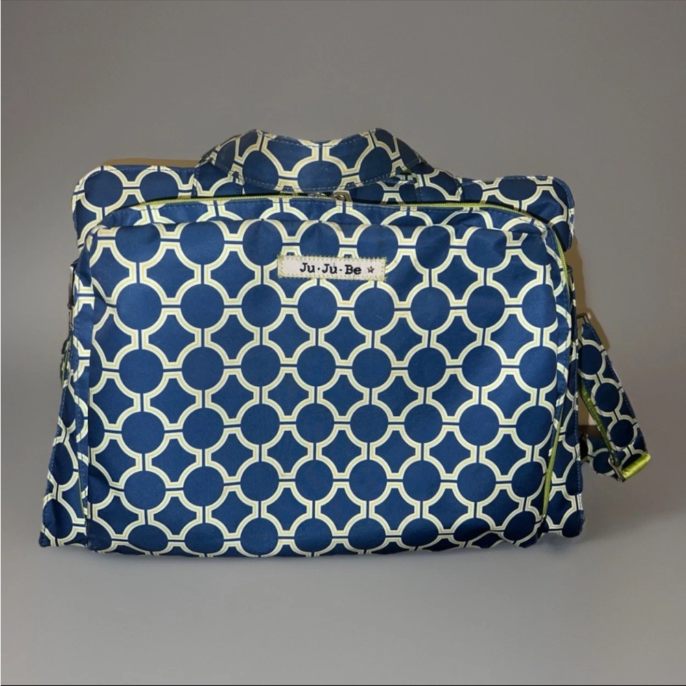 JU JU BE Diaper Bag ROYAL ENVY Shoulder Strap With Diaper Changing Pad SEE PICS